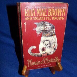 Vintage Mystery Paperback - Murder at Monticello - Rita May Brown - Sneaky Pie